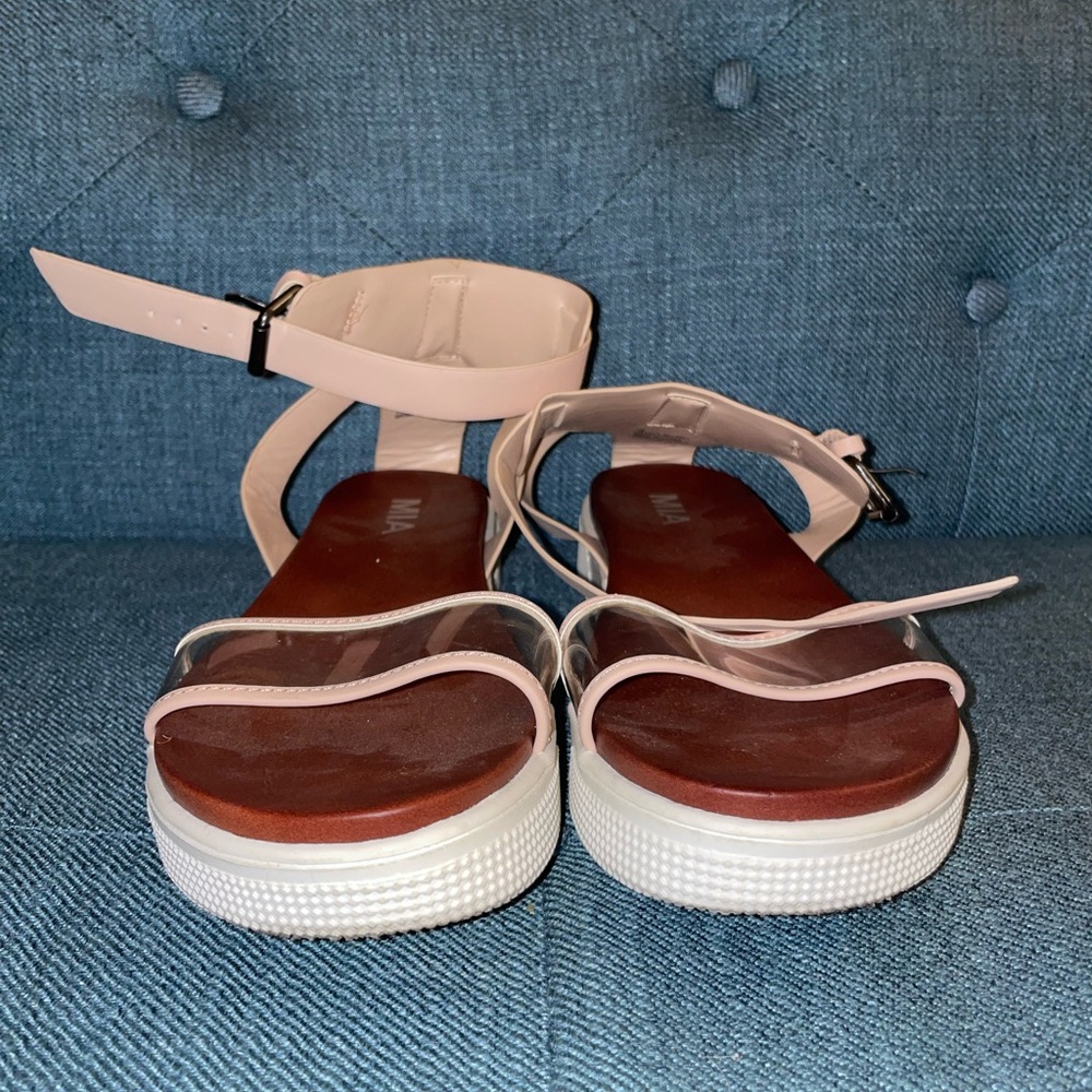 MIA Ellen Strapy Platform Sandals Clear Blush